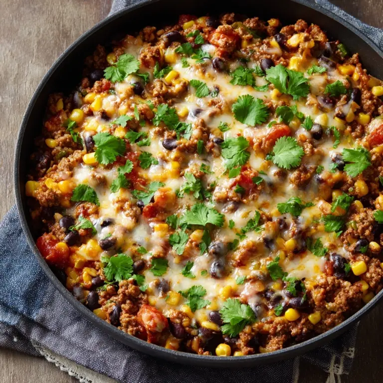 Mexican Beef and Rice Skillet Recipe