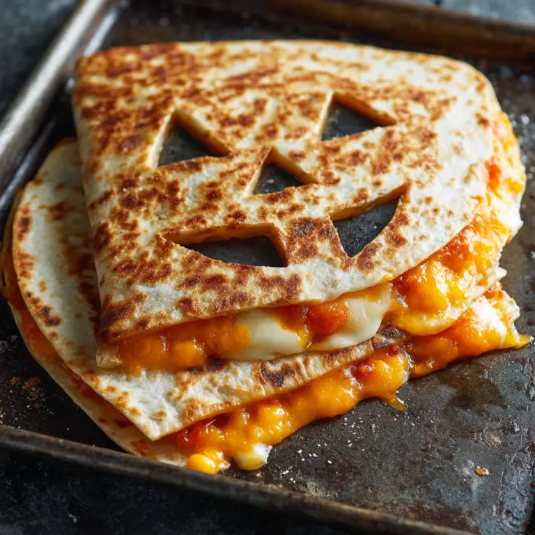 Jack-o-lantern Cheese Quesadillas Recipe