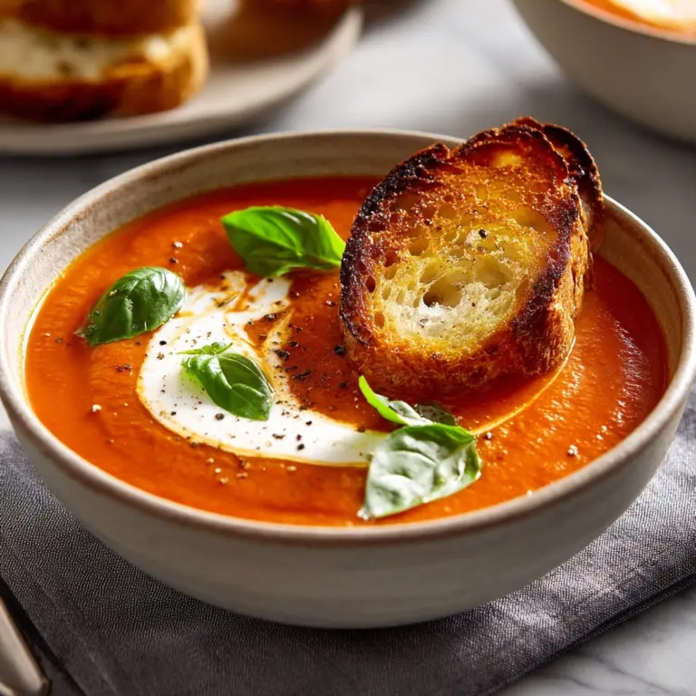 Easy Creamy Tomato Basil Soup Recipe