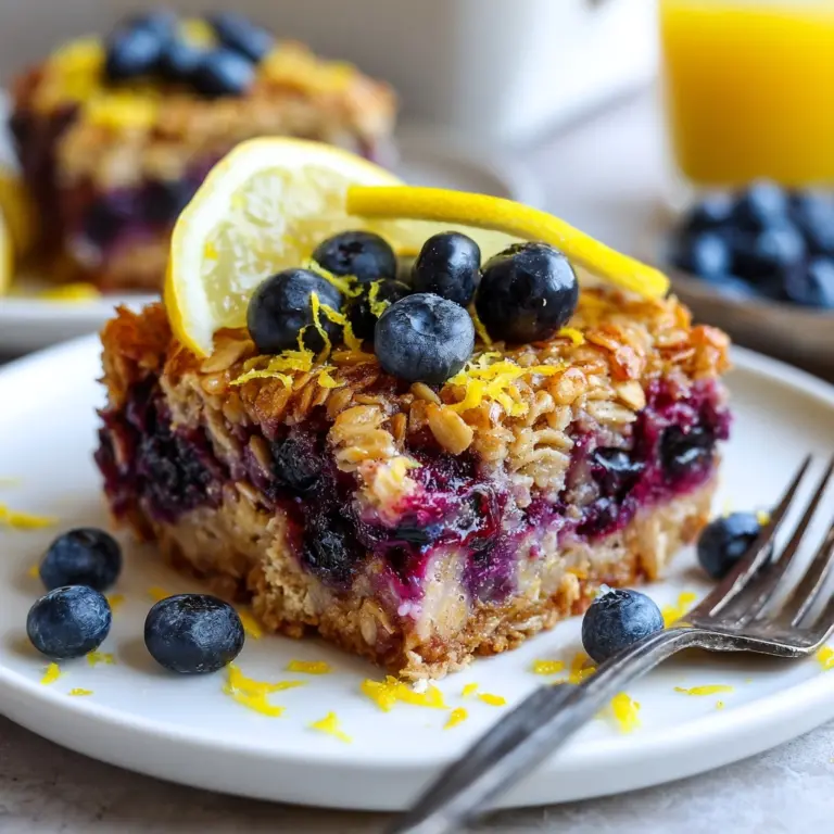 Lemon Blueberry Baked Oatmeal Recipe