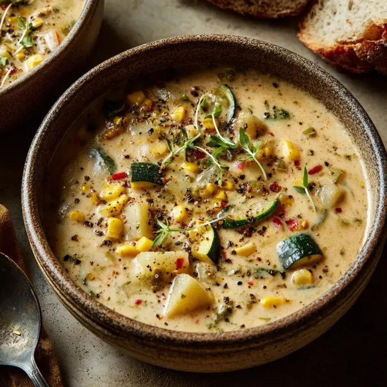 Summer Fresh Corn and Zucchini Chowder Recipe