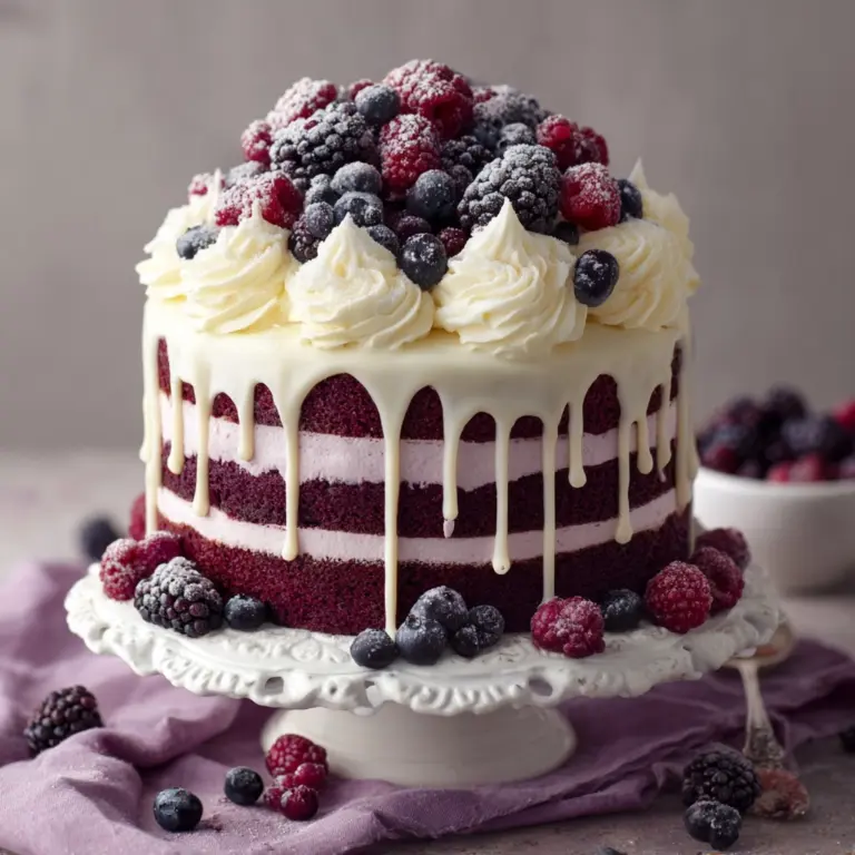 White Chocolate Blackberry Poke Cake Recipe