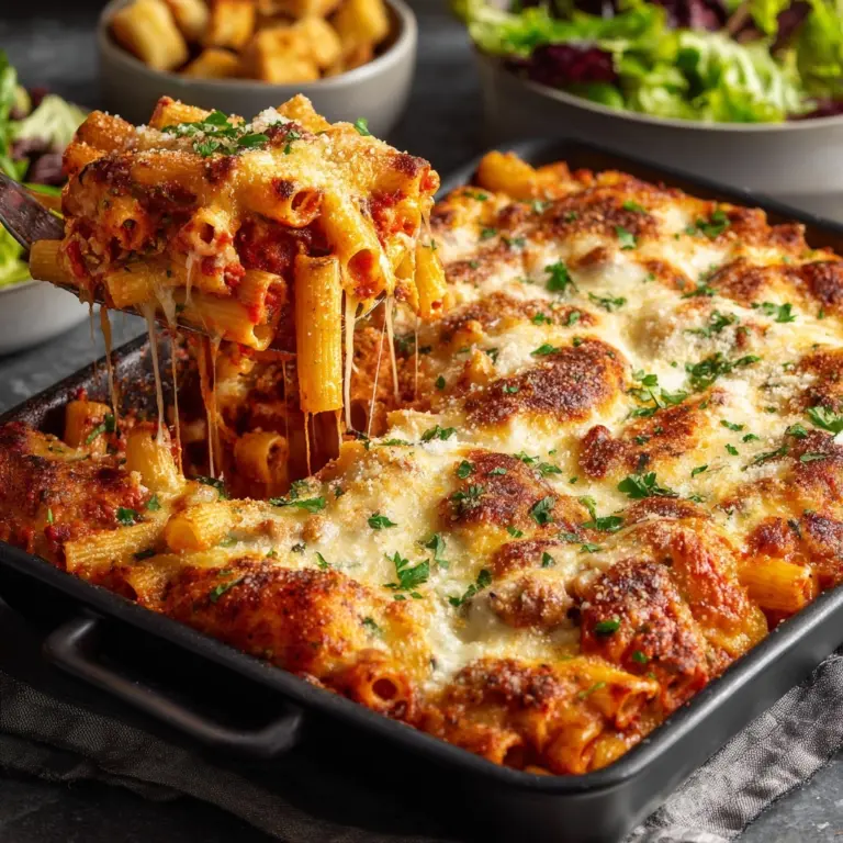 Cheesy Baked Rigatoni Recipe