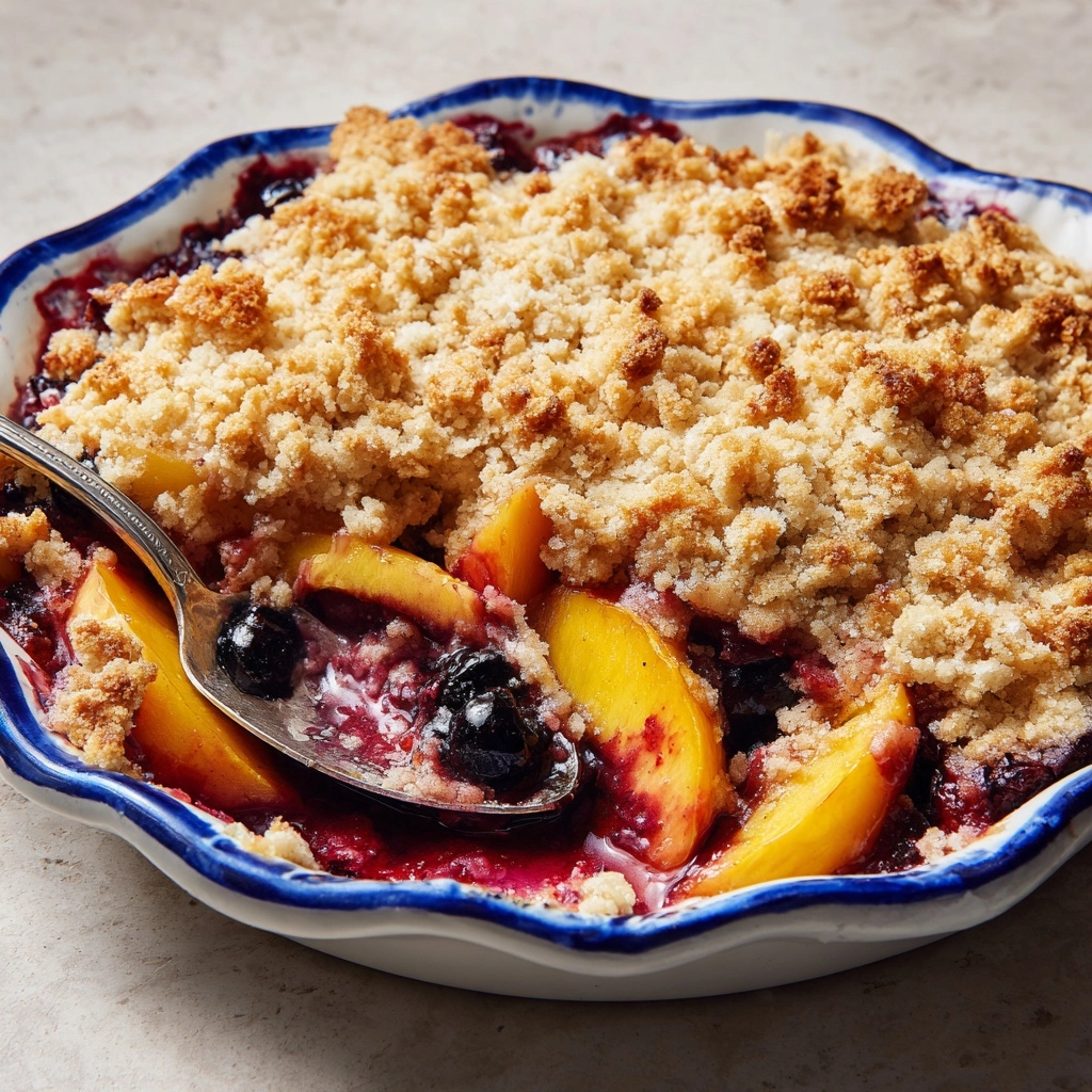 Summer Peach and Blueberry Cobbler Recipe - Recipe Image