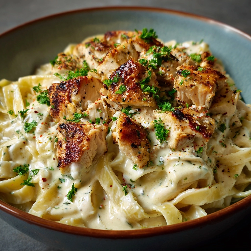 One Pot Cajun Chicken Alfredo Recipe - Recipe Image