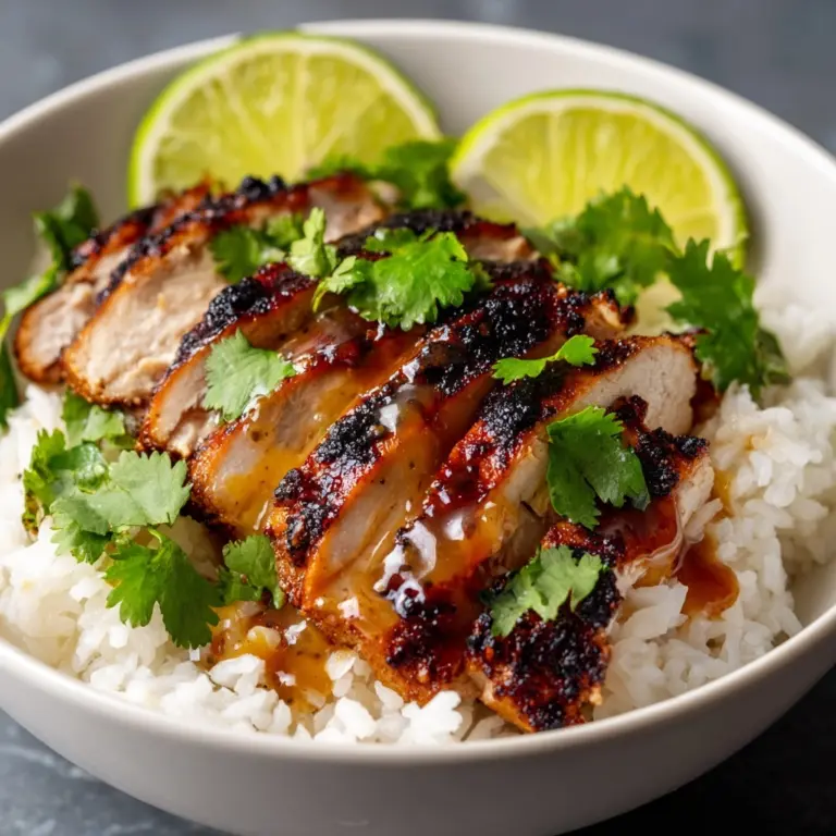 Sweet Chili Chicken Bowl with Coconut Lime Drizzle Recipe