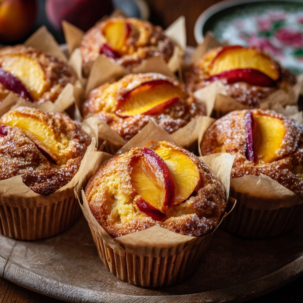 Peach Financiers: Elegant French Almond Cakes Recipe - Recipe Image