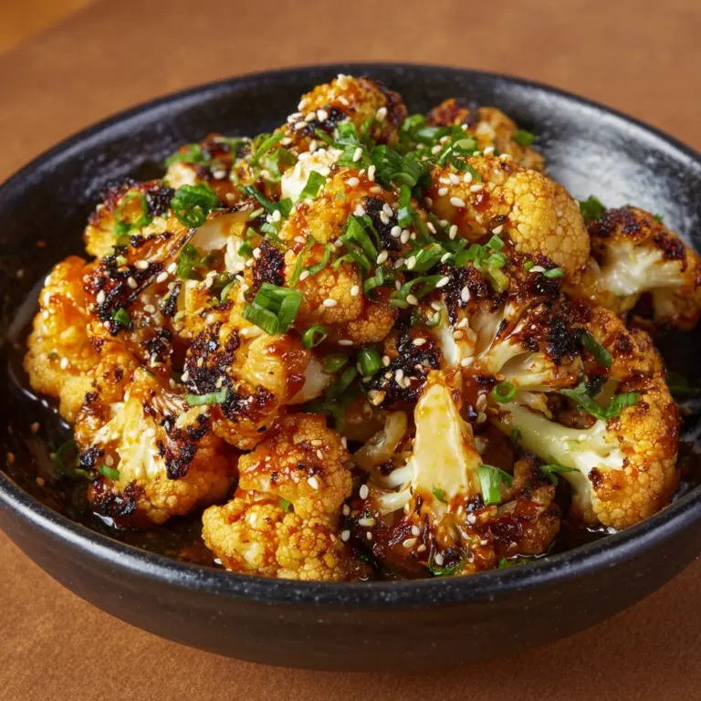 Sweet Spicy Baked Cauliflower Recipe