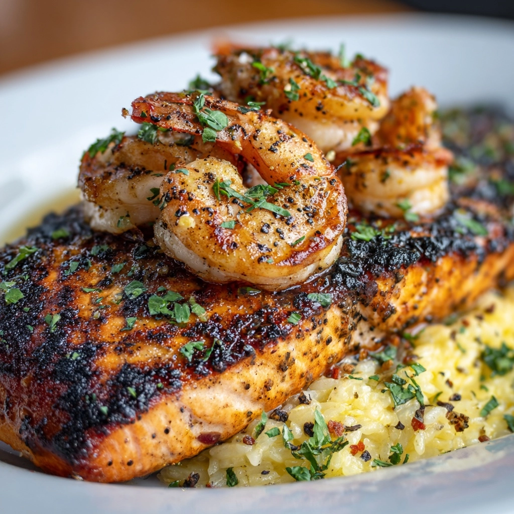 Crab & Shrimp Stuffed Salmon Elegant Seafood Meal Recipe - Recipe Image