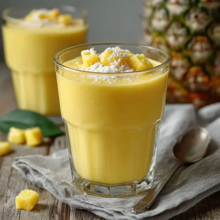 Fruity Summer Cold Pineapple Soup Recipe
