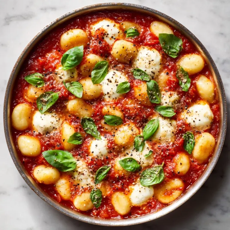 One Pot Tomato Gnocchi with Spinach Recipe