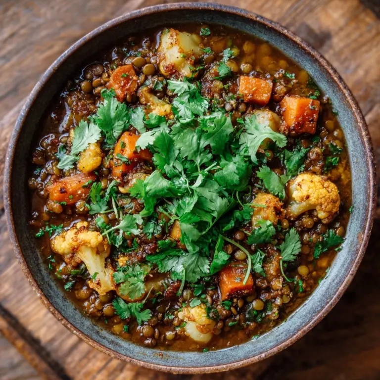 Roasted Cauliflower Lentil Curry Recipe