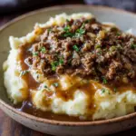 Ground Beef and Gravy Over Mashed Potatoes Recipe