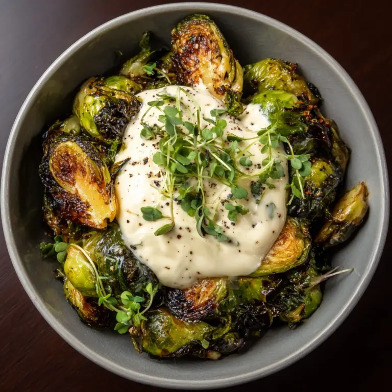 Crispy Brussels Sprouts with Dijon Aioli Recipe