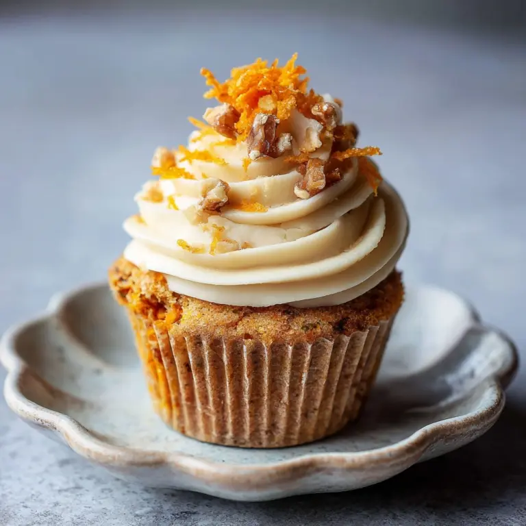 Carrot Cake Cupcakes with Cream Cheese Frosting Recipe
