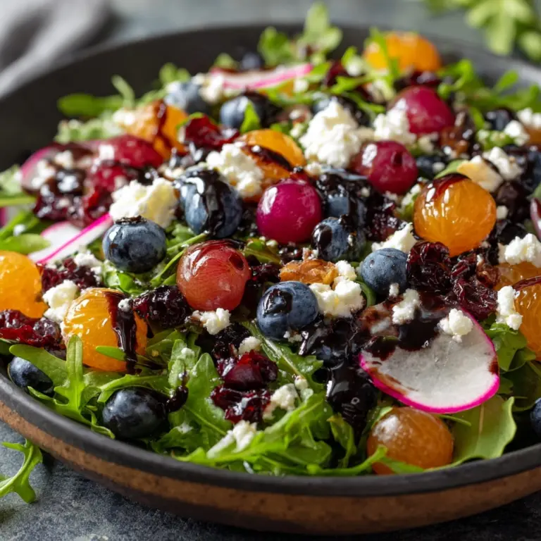 Cranberry Blueberry Salad with Blueberry Balsamic Dressing Recipe