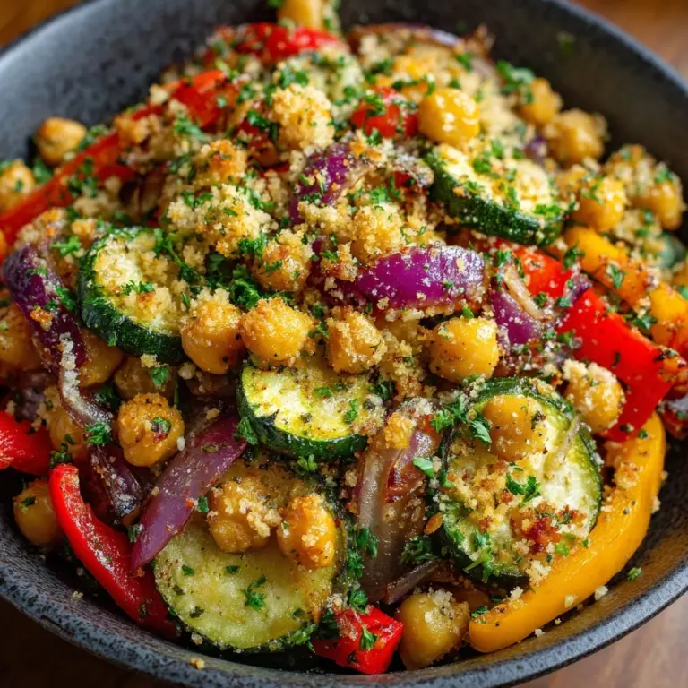 Roasted Veggie and Crispy Chickpea Salad Recipe