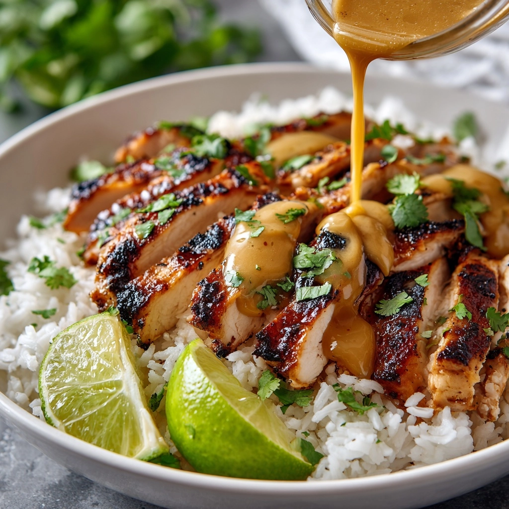Sweet Chili Chicken Bowl with Coconut Lime Drizzle Recipe - Recipe Image
