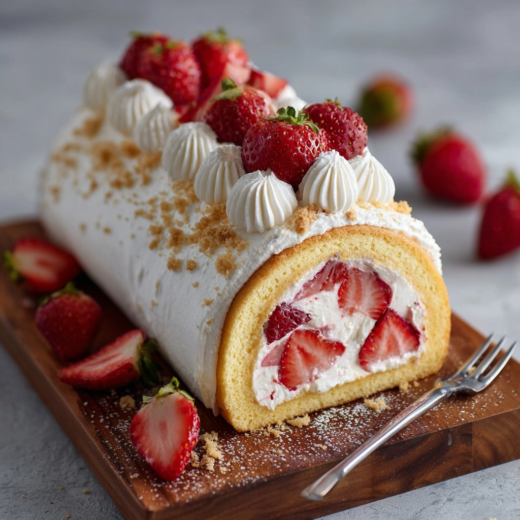 Strawberry Shortcake Cheesecake Rolls Recipe - Recipe Image