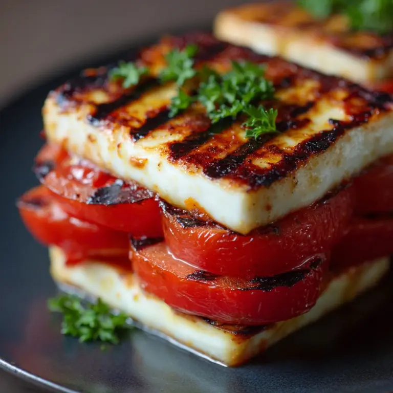 Grilled Vegetable and Halloumi Stack Recipe