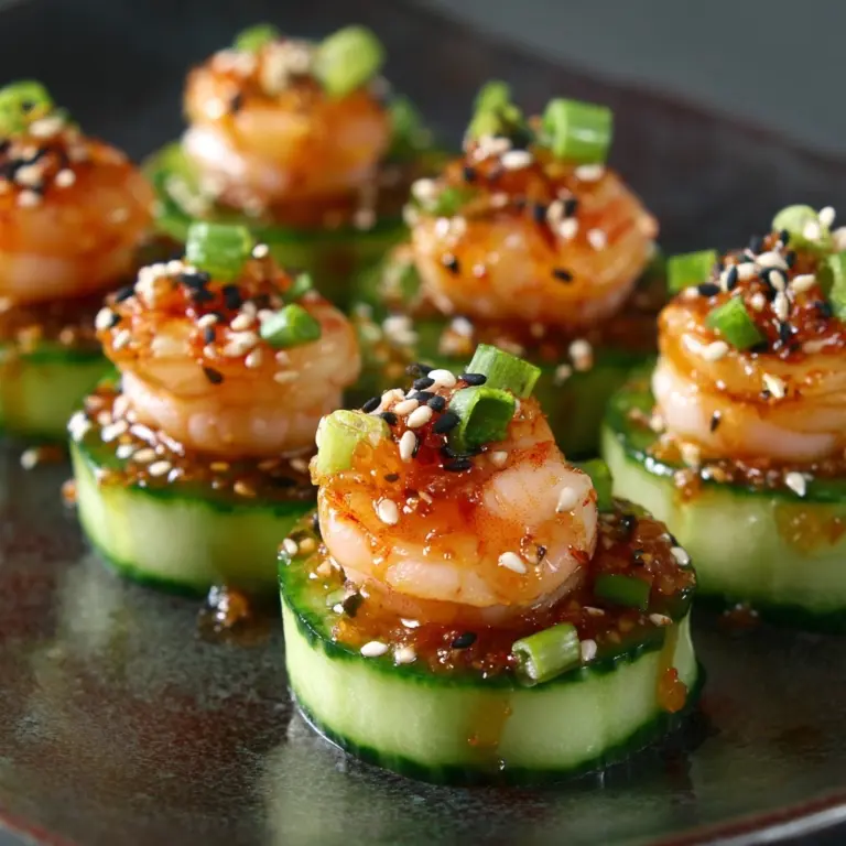 Spicy Shrimp Cucumber Sushi Boats Recipe