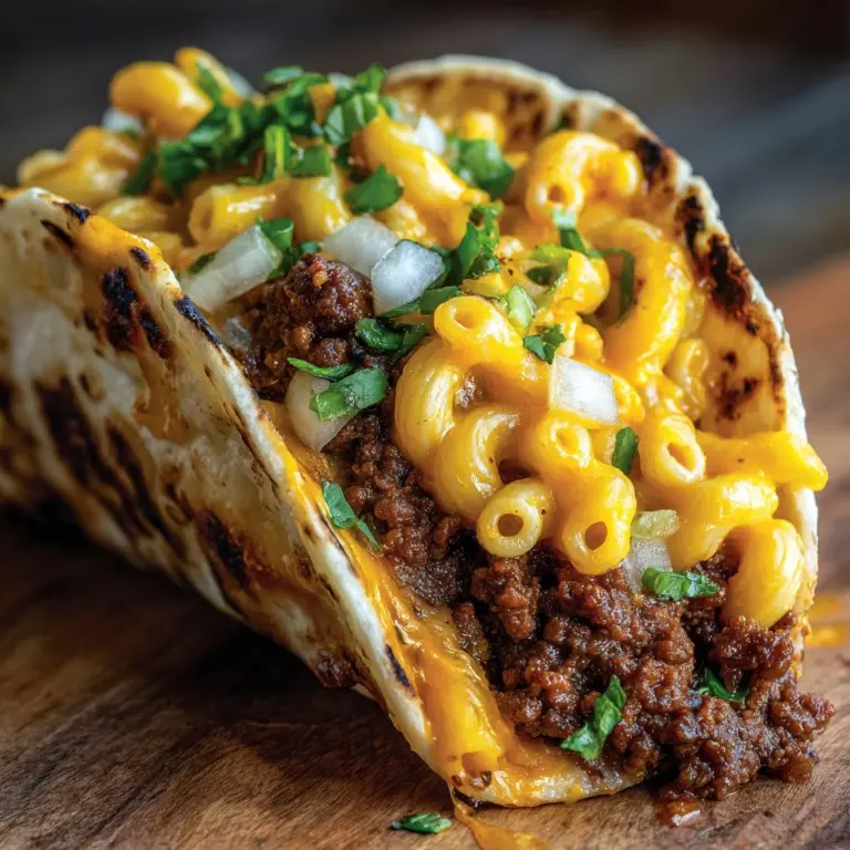 Melty Mac & Cheese Burger Tacos Recipe
