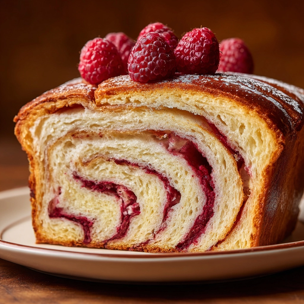 Raspberry Swirl Brioche Loaf Recipe - Recipe Image