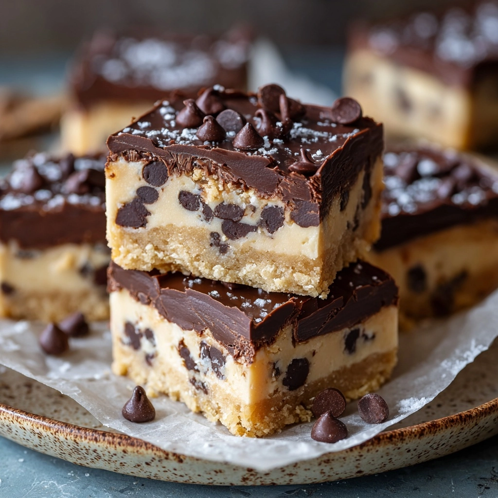 No Bake Cookie Dough Bars Recipe - Recipe Image