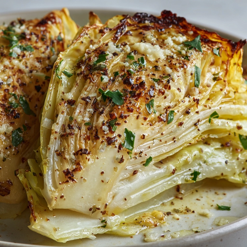 Garlic-Parmesan Melting Cabbage Recipe - Recipe Image