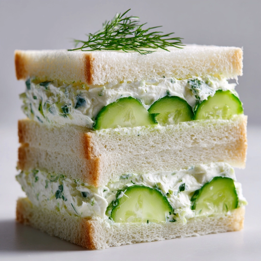 Creamy Cucumber Tea Sandwiches Recipe - Recipe Image
