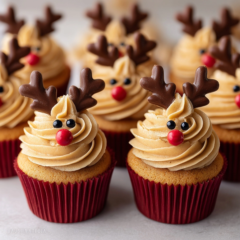 Easy Reindeer Cupcakes Recipe - Recipe Image