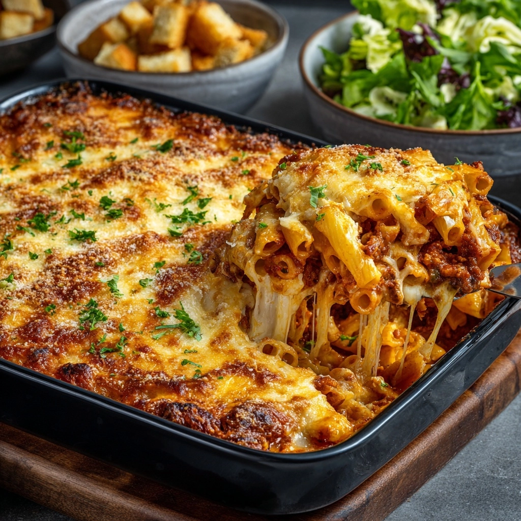 Cheesy Baked Rigatoni Recipe - Recipe Image