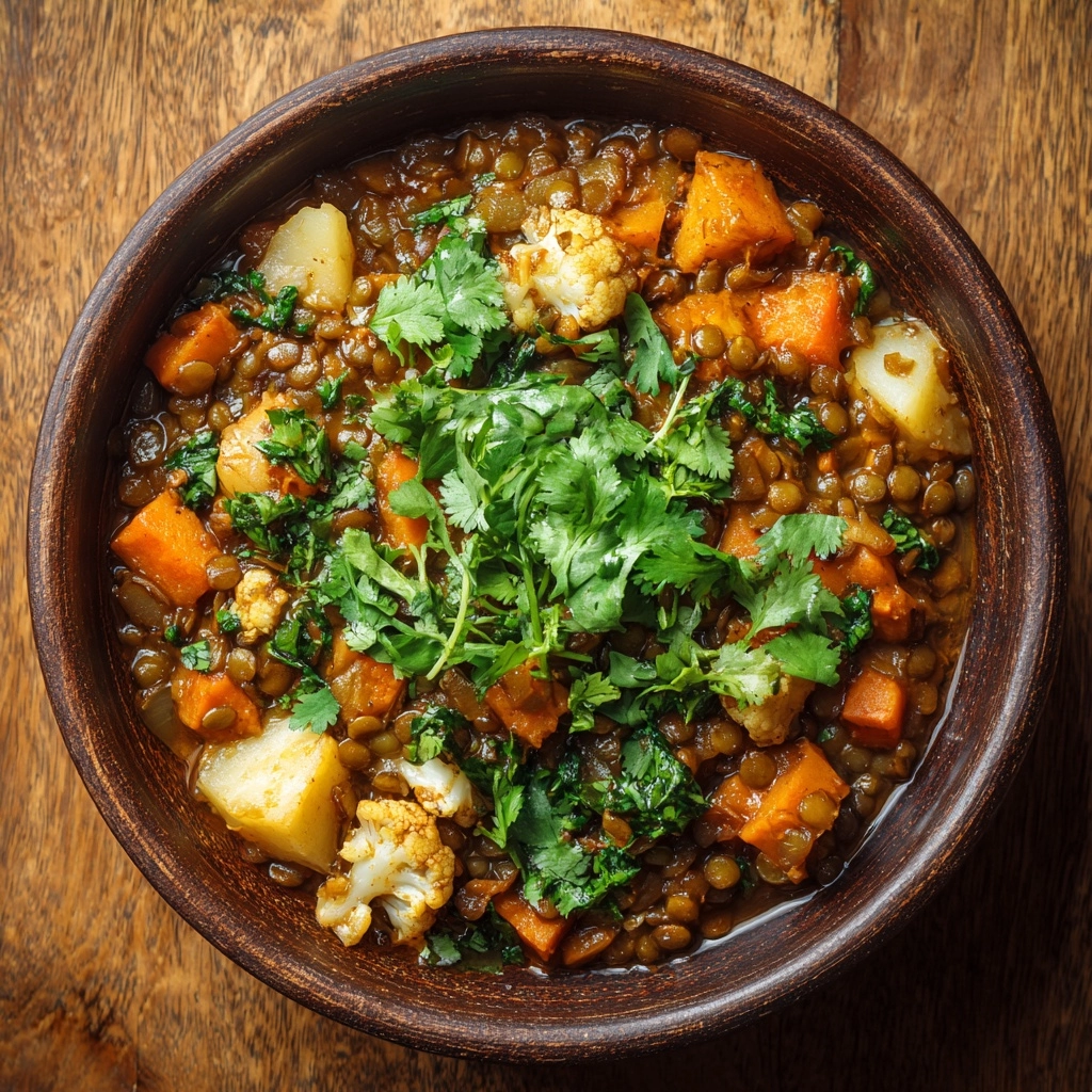 Roasted Cauliflower Lentil Curry Recipe - Recipe Image