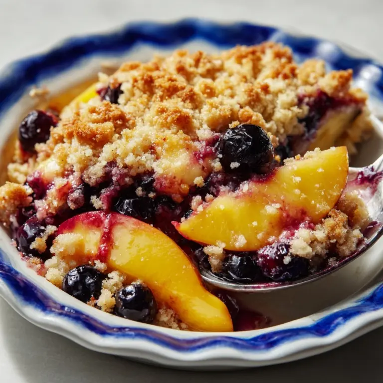 Summer Peach and Blueberry Cobbler Recipe