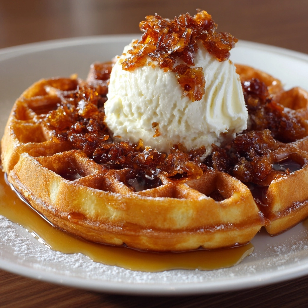Spiced Pumpkin Waffles with Brown Butter Maple Syrup Recipe - Recipe Image