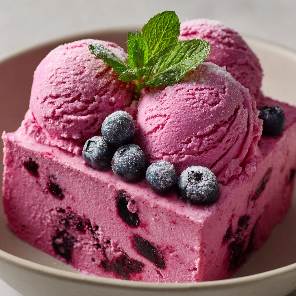 Vegan Berry Ice Cream Cake Recipe - Recipe Image