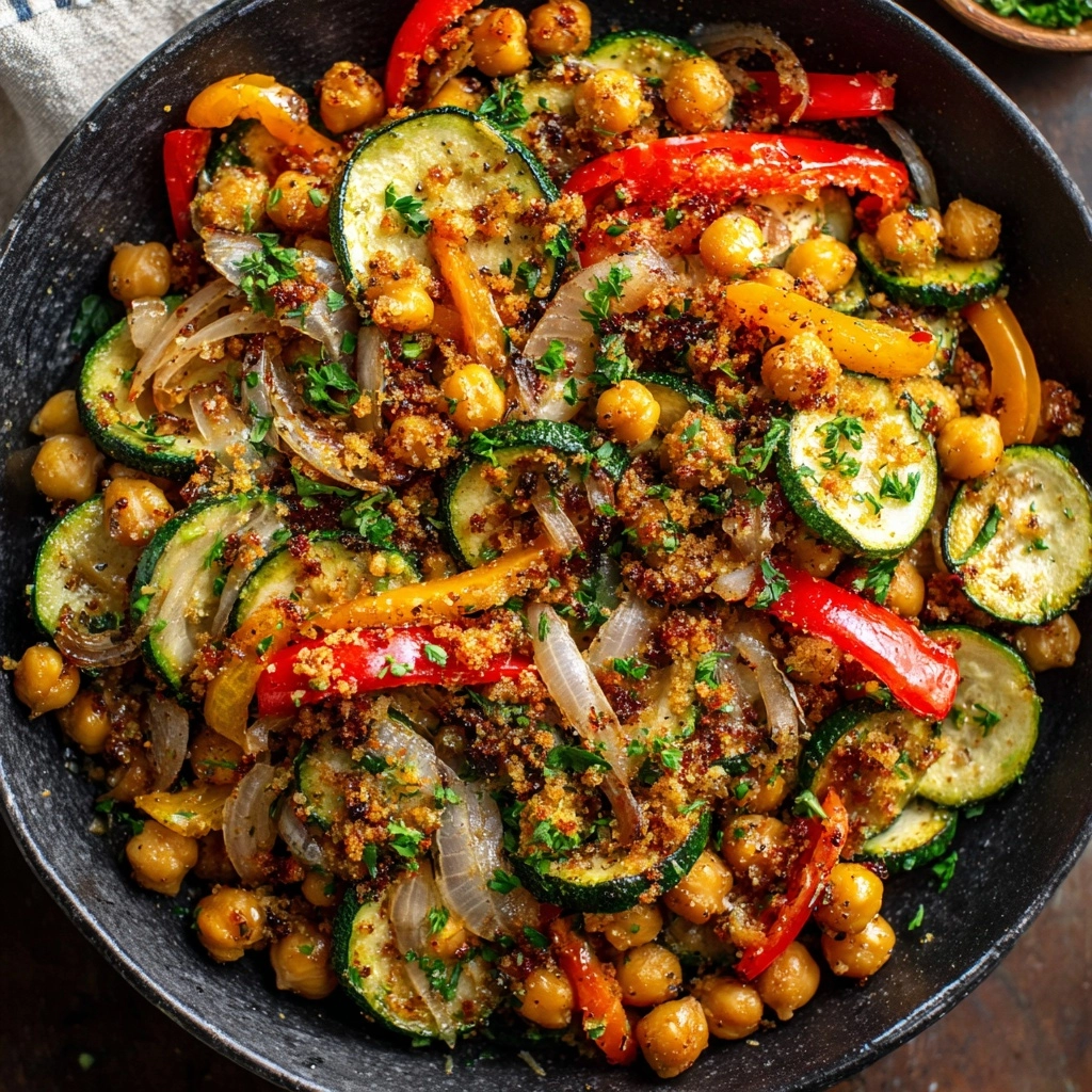Roasted Veggie and Crispy Chickpea Salad Recipe - Recipe Image