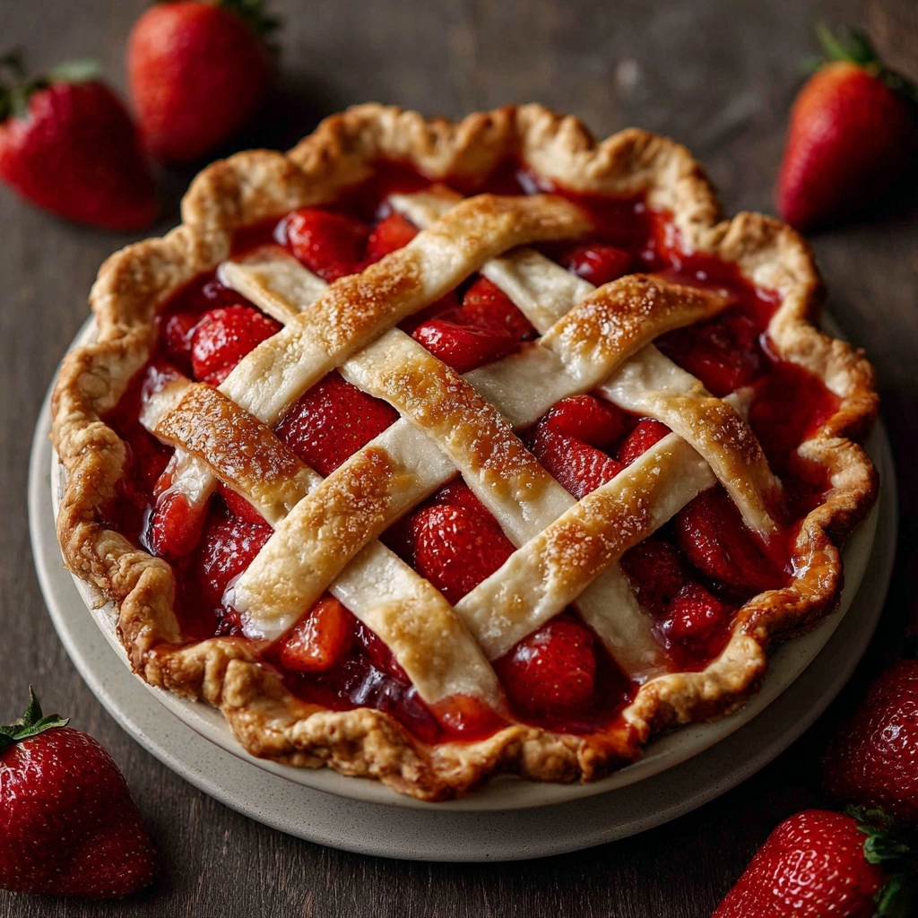 Easy Fresh Strawberry Pie Recipe - Recipe Image