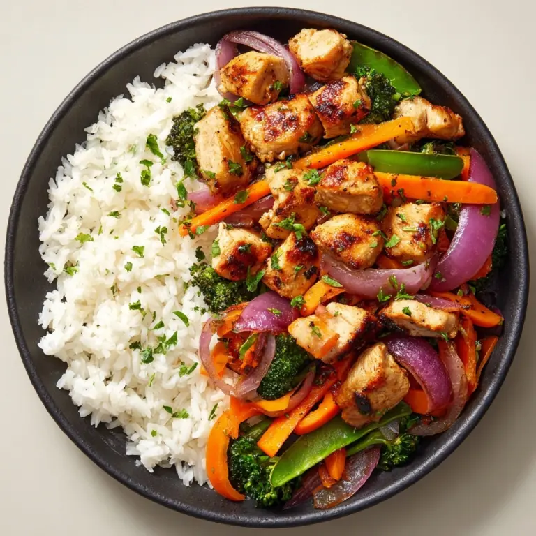 Healthy Chicken & Veggie Stir-Fry with Rice Recipe