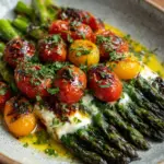 Parmesan Roasted Asparagus with Tomatoes & Balsamic Recipe