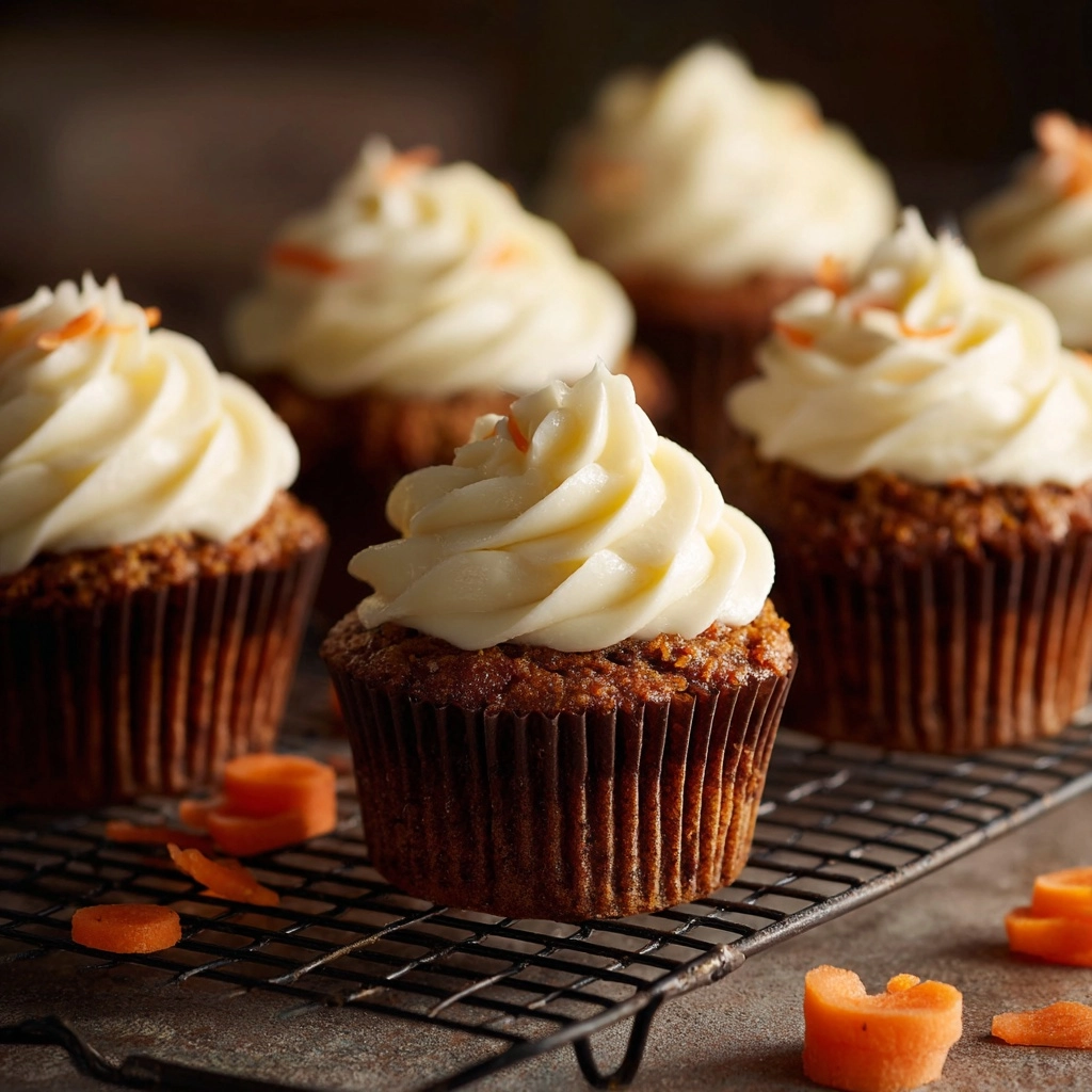 Carrot Cake Cupcakes with Cream Cheese Frosting Recipe - Recipe Image