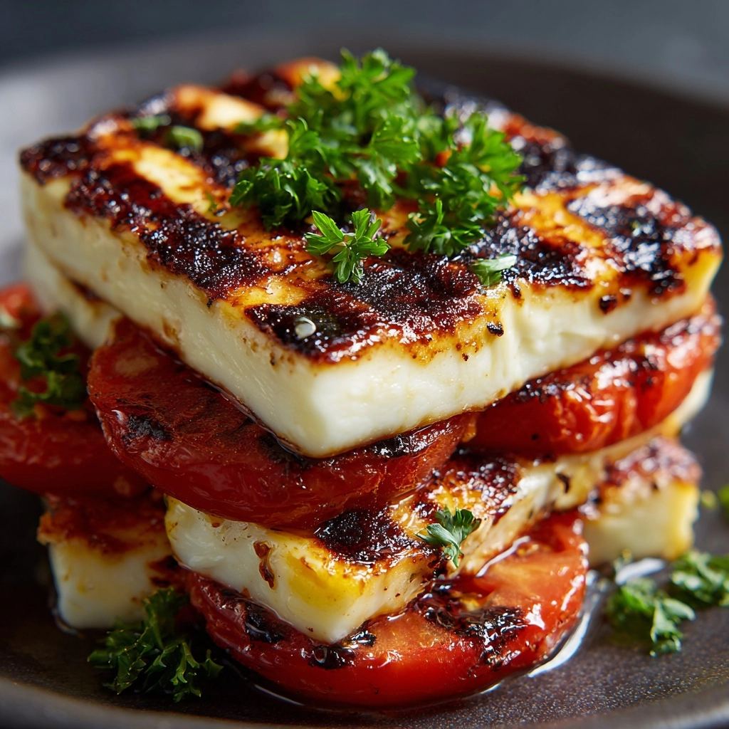 Grilled Vegetable and Halloumi Stack Recipe - Recipe Image