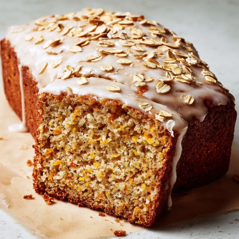 Healthy Oatmeal Carrot Cake Loaf Recipe