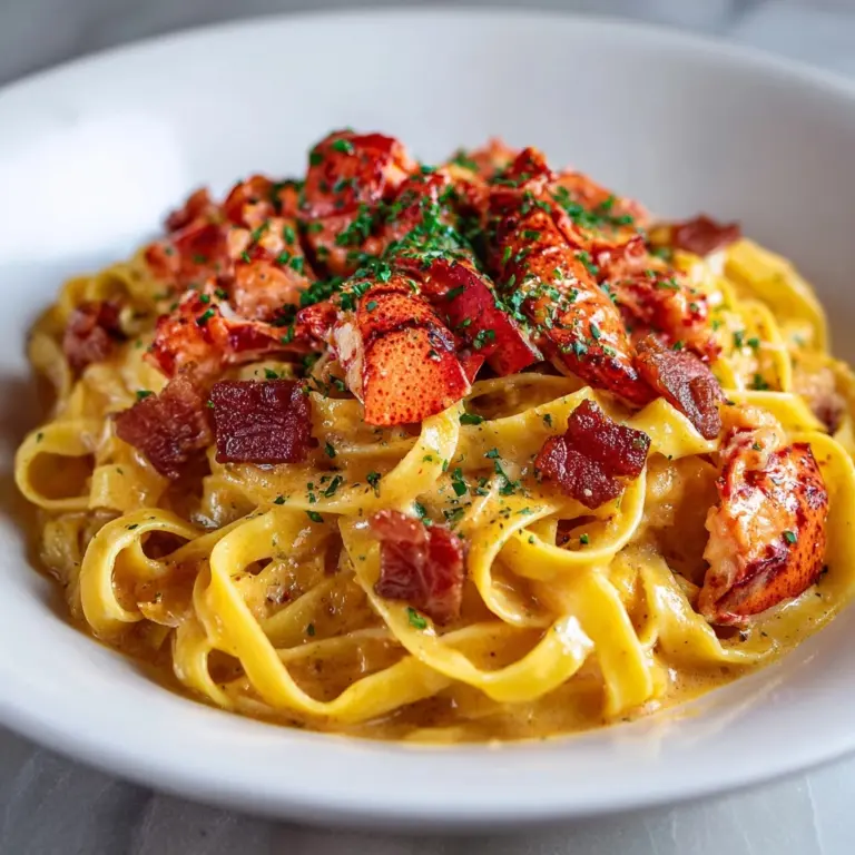 Creamy Tuscan Lobster Pasta Recipe