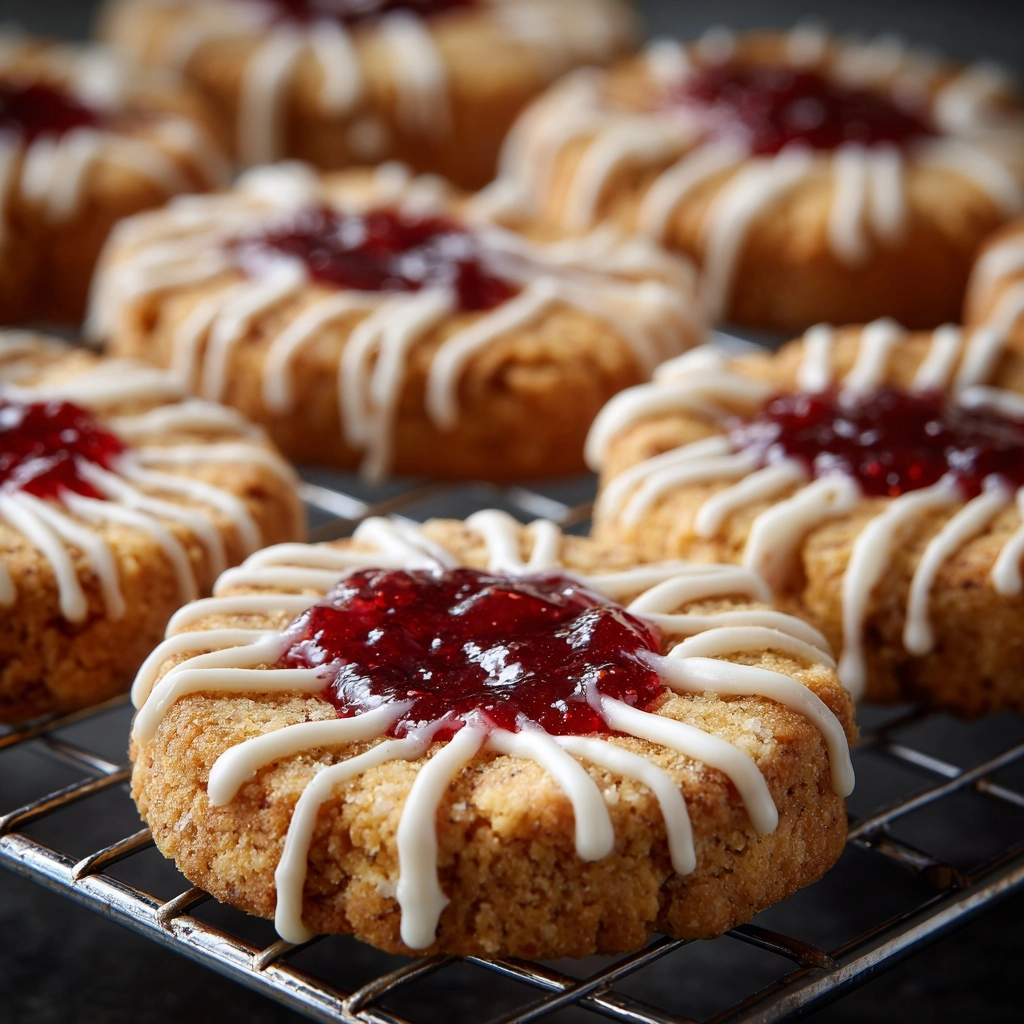 Raspberry Almond Shortbread Cookies Recipe - Recipe Image