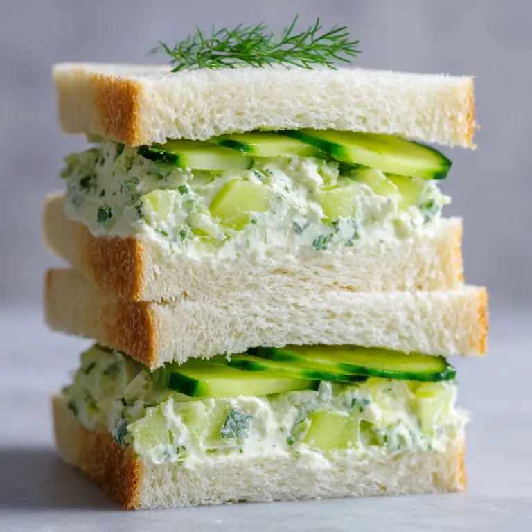 Creamy Cucumber Tea Sandwiches Recipe