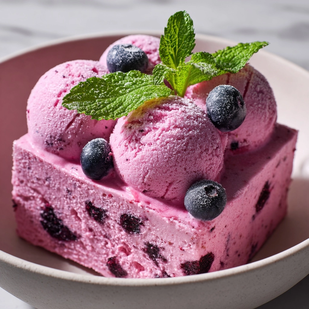 Vegan Berry Ice Cream Cake Recipe - Recipe Image