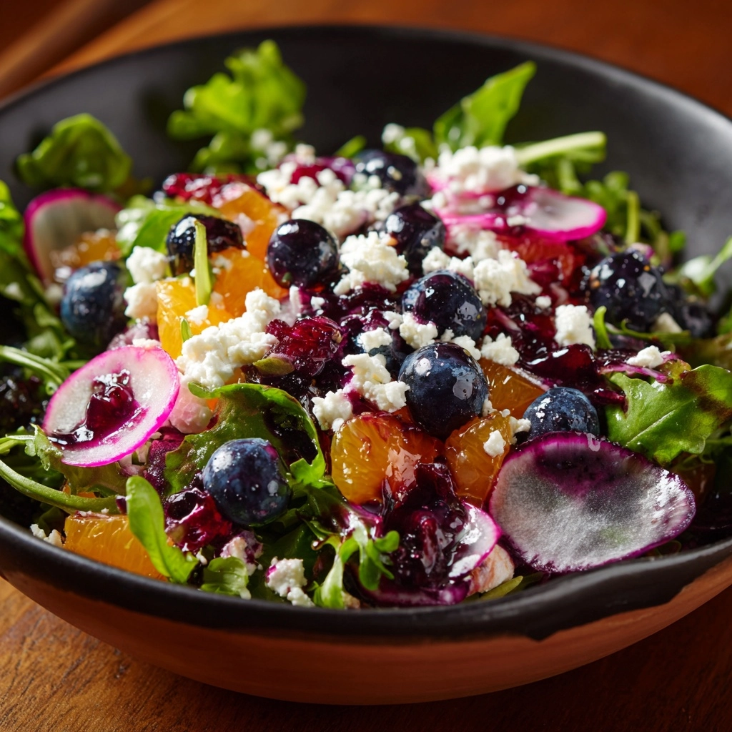 Cranberry Blueberry Salad with Blueberry Balsamic Dressing Recipe - Recipe Image