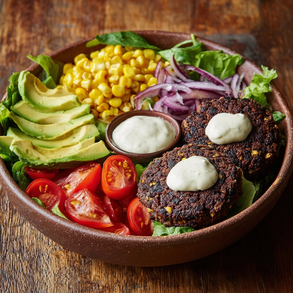 Black Bean Burger Bowls Recipe - Recipe Image