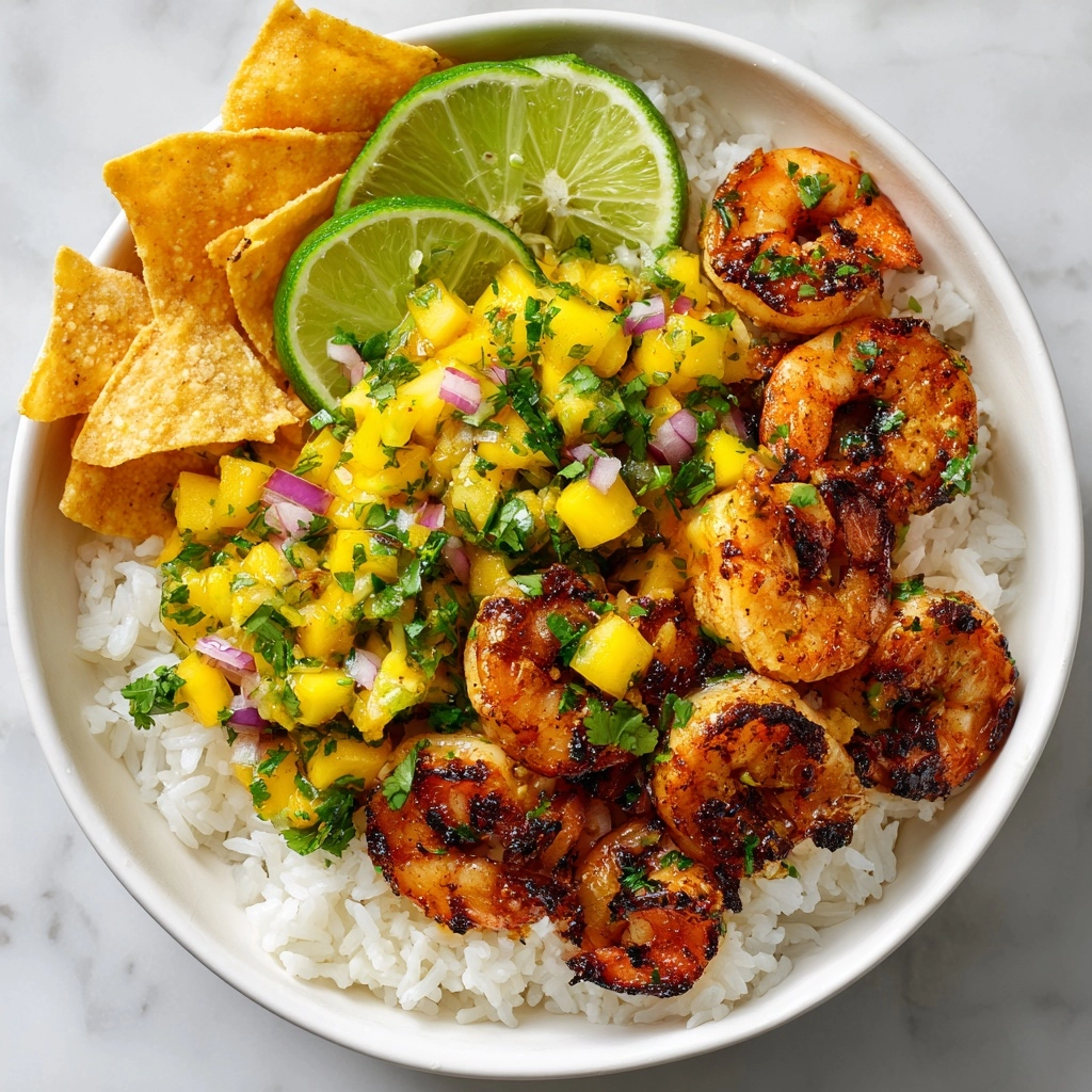 Chili Lime Shrimp Bowls with Mango-Avocado Salsa Recipe - Recipe Image